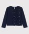 Cardigan aus Bio-Baumwolle für Mädchen blau SMOKING
