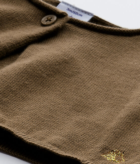 Baby-Mädchen-Bolero aus Jersey braun SHITAKE
