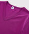 Damen-T-Shirt aus Baumwolle mit V-Ausschnitt violett