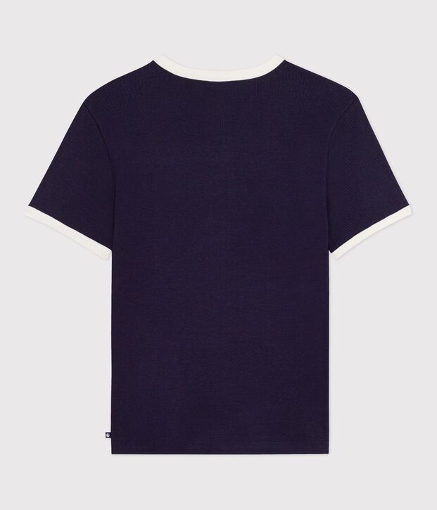 Kurz&auml;rmeliges Damen T-Shirt aus einfarbiger Baumwolle SMOKING