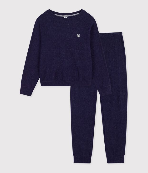 Damen-Pyjama aus einfarbigem Baumwoll-Frottee SOIR