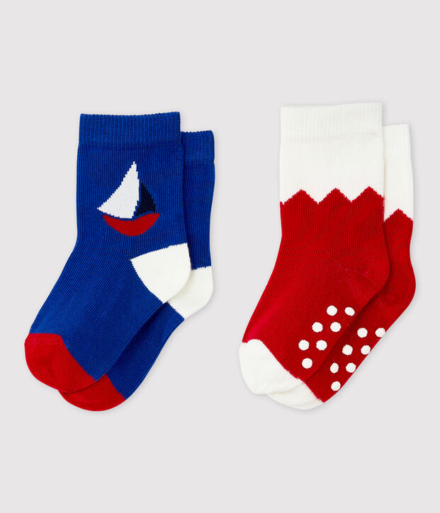 2er-Set Babysocken mit Motiv f&uuml;r Jungen vielfarbig