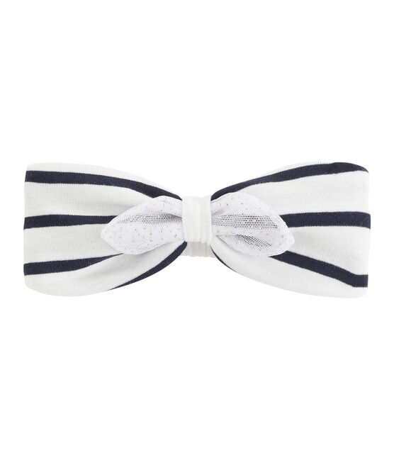 Baby-Haarband für Mädchen weiss MARSHMALLOW/weiss MULTICO