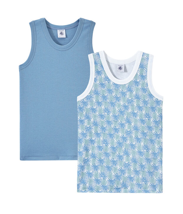 Jungen-Unterhemden im 2er-Set weiss