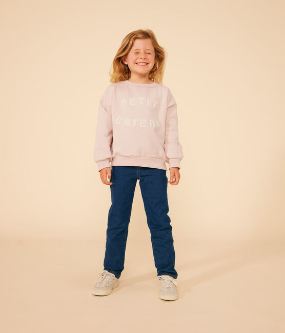 Kinder-Sweatshirt aus Molton für Mädchen rosa SALINE