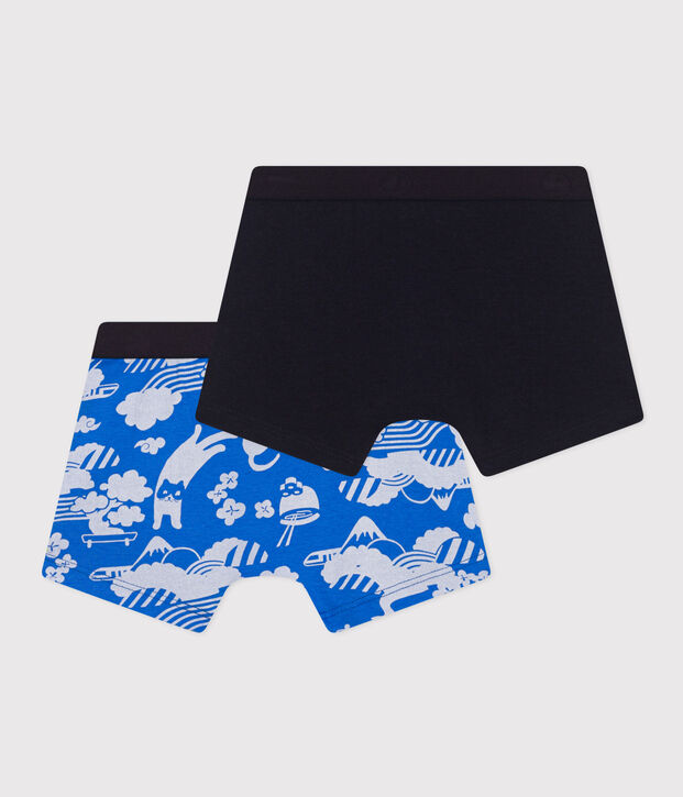 2er-Set Kinder-Boxershorts aus Baumwolle vielfarbig