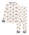 Rippstrick-Pyjama für kleine Jungen weiss MARSHMALLOW/weiss MULTICO