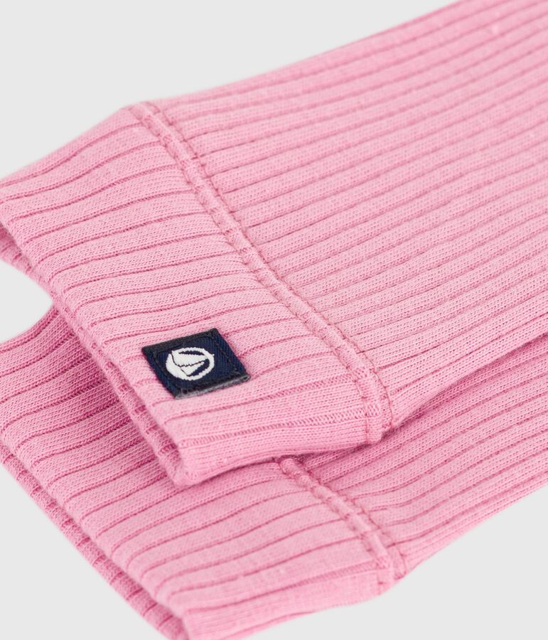 Baby-Leggings aus einfarbiger Baumwolle rosa