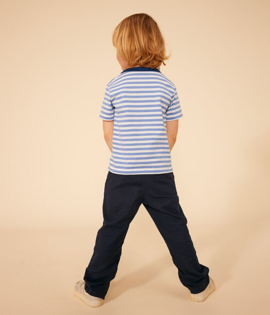 Gestreiftes Jungen-T-Shirt aus leichtem Jerseystoff GAULOISE/ MARSHMALLOW