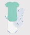 Lot de 3 bodies manches courtes en coton vielfarbig