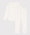 Kinderpyjama aus Baumwolle für Mädchen weiss MARSHMALLOW/weiss MULTICO