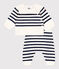2-teiliges Baby-Set aus Wollstrick mit Matrosenstreifen blau MARSHMALLOW/ SOIR