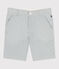 Kinder-Bermudashorts aus Baumwolle mit Streifen weiss MARSHMALLOW/blau BRUT