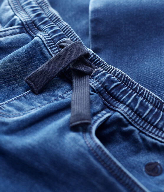 Kinder-Jeanshose aus Bio-Baumwolle in Regular Fit Passform für Jungen blau DENIM BLEU DELAVE