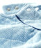 Kurze Baby-Latzhose aus gestepptem Doppeljersey blau ACIER/weiss MARSHMALLOW