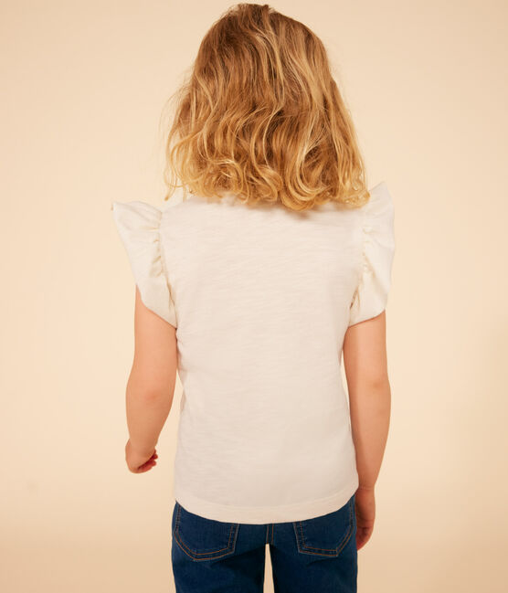 T-Shirt aus geflammtem Jersey Kinder/Mädchen naturfarben AVALANCHE