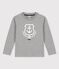 Langärmeliges Kinder-T-Shirt aus Baumwolle für Jungen grau SUBWAY CHINE