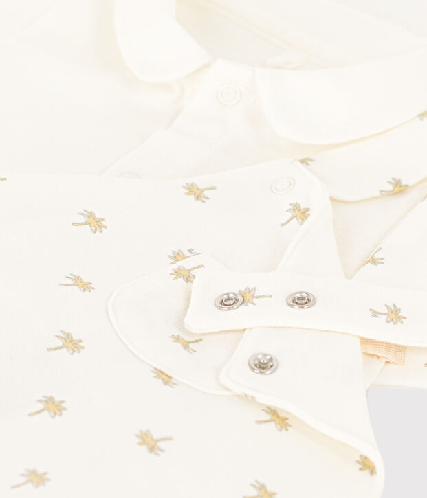Baby-Set mit Latzhose und Body aus Baumwolle weiss/vielfarbig