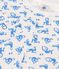 Kurzärmeliger Kinderpyjama aus Baumwolle mit Äffchen für Jungen weiss MARSHMALLOW/blau BRASIER