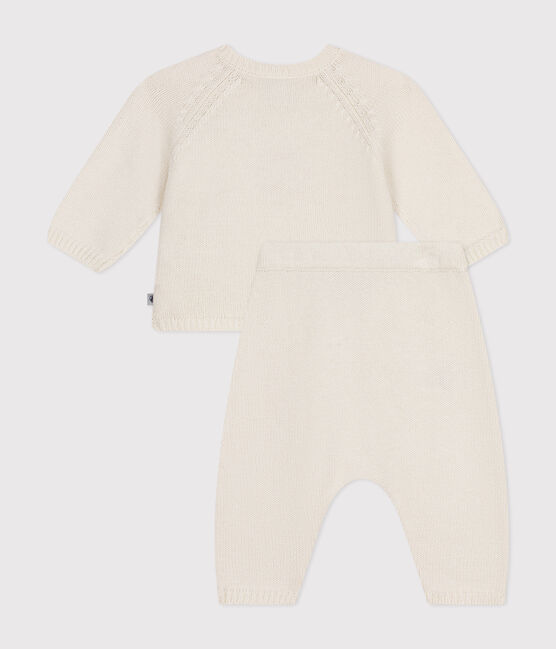 2er-Set aus Woll- und Baumwoll-Strick mit Herzmotiv für Babys rot MARSHMALLOW/weiss CORRIDA