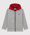 Kapuzen-Sweatshirt aus Baumwolle für Mädchen und Jungen weiss MARSHMALLOW/blau SMOKING