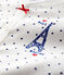 Baby-Strampler aus Baumwolle mit "Paris"-Motiv für Mädchen weiss MARSHMALLOW/blau MEDIEVAL