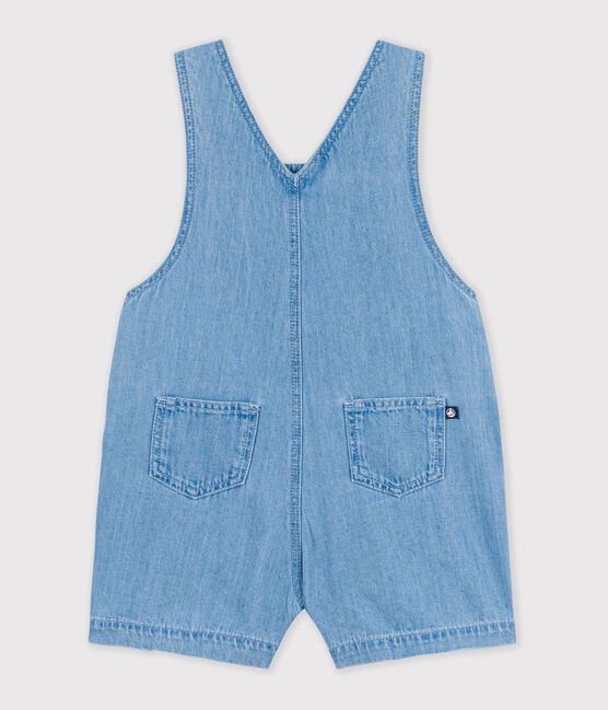 Kurze Baby-Latzhose aus leichtem Denim blau DENIM CLAIR