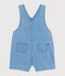 Kurze Baby-Latzhose aus leichtem Denim blau