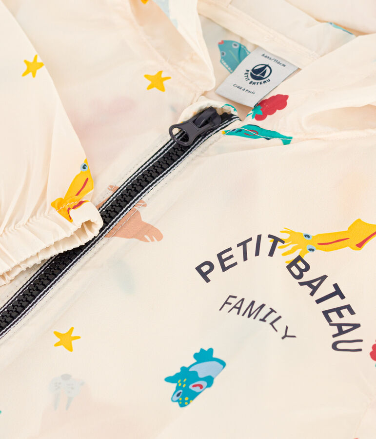 Kinder-Windjacke aus recycltem Material naturfarben/vielfarbig