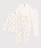 2er-Set Kinderpyjamas aus Baumwolle mit Herzmotiv für Mädchen variante 1