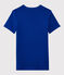 Klassisches Damen-T-Shirt aus Baumwolle mit Rundhalsausschnitt blau SURF