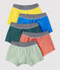 5er-Set einfarbige Boxershorts aus Baumwolle für Jungen
