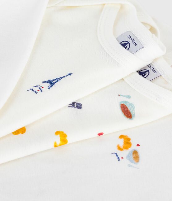 Set langärmeliger Baby-Bodys aus Baumwolle mit Paris-Motiv variante 1
