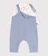 Baby-Set Latzhose und Body mit Kragen aus einfarbiger Baumwolle