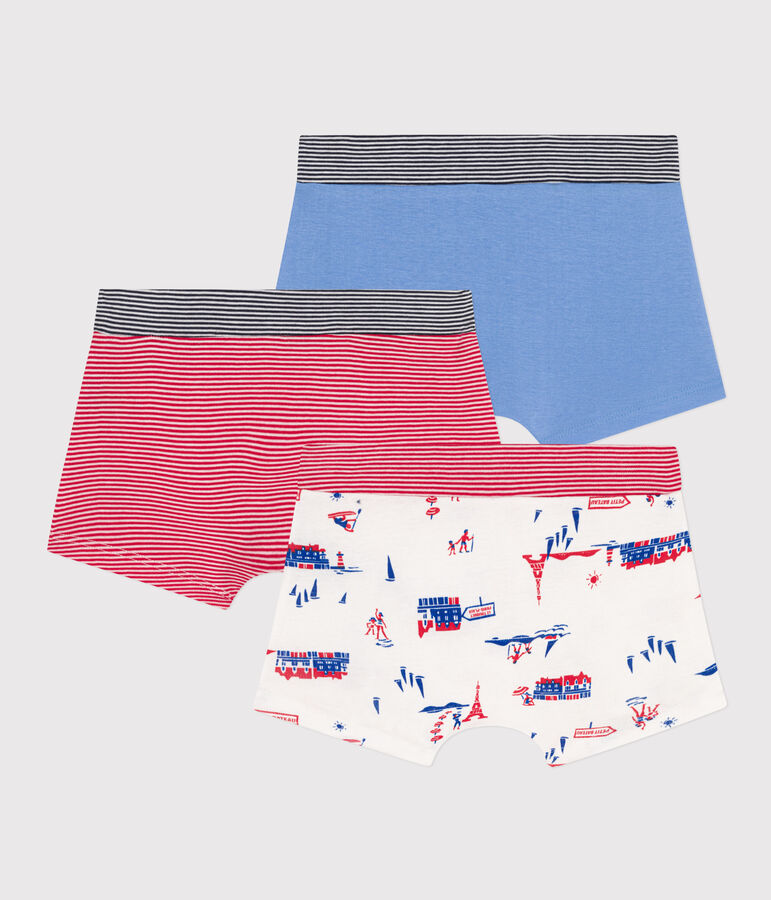 3er-Set Boxershorts aus Baumwolle mit Paris-Print f&uuml;r Jungen vielfarbig