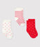 3er-Set Babysocken mit Motiv für Mädchen variante 1