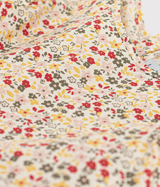 Kinderkleid aus Popeline für Mädchen weiss AVALANCHE/ MULTICO