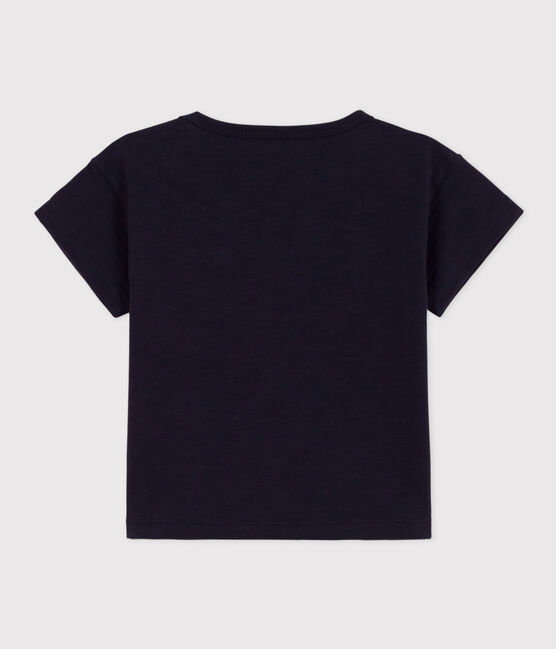 Kurzärmeliges Baby-T-Shirt aus geflammtem Jersey. blau SMOKING