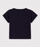 Kurzärmeliges Baby-T-Shirt aus geflammtem Jersey. blau SMOKING