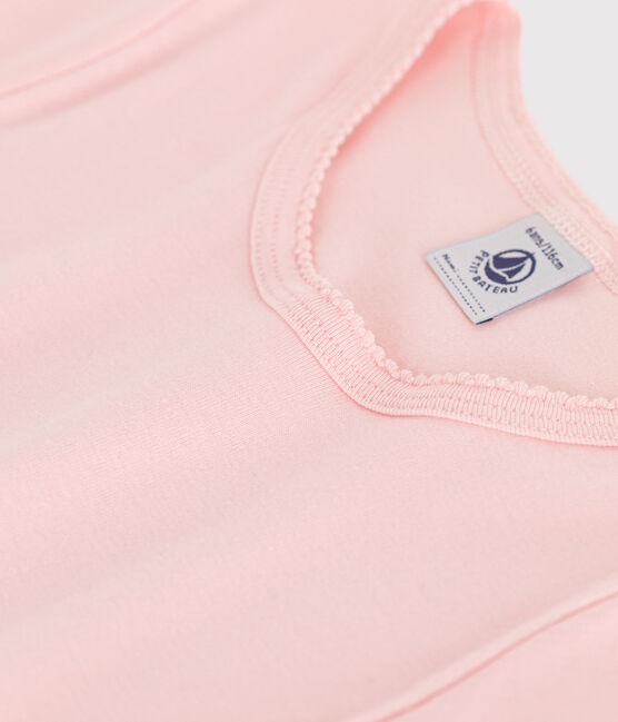 Kurzärmeliges T-Shirt aus Baumwolle für kleine Mädchen rosa MINOIS