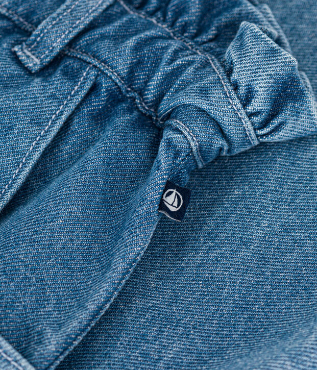 Kinder-Hose mit geradem Schnitt aus Denim f&uuml;r M&auml;dchen blau
