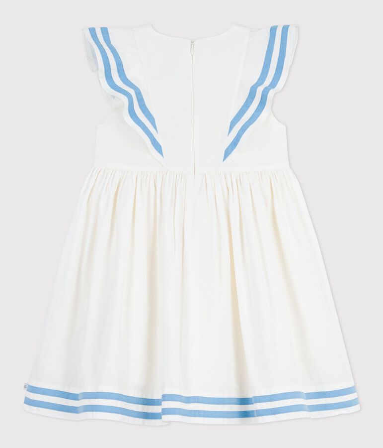 &Auml;rmelloses Kinder-Kleid aus Baumwolle weiss
