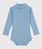 Baby-Body mit Rollkragen aus einfarbiger Baumwolle  ADRIATIC