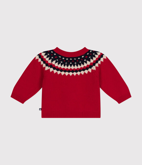 Baby-Strickpullover mit Wollanteil rot STOP/ MULTICO