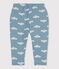 Babyhose aus Molton mit Print blau ROVER/weiss MARSHMALLOW