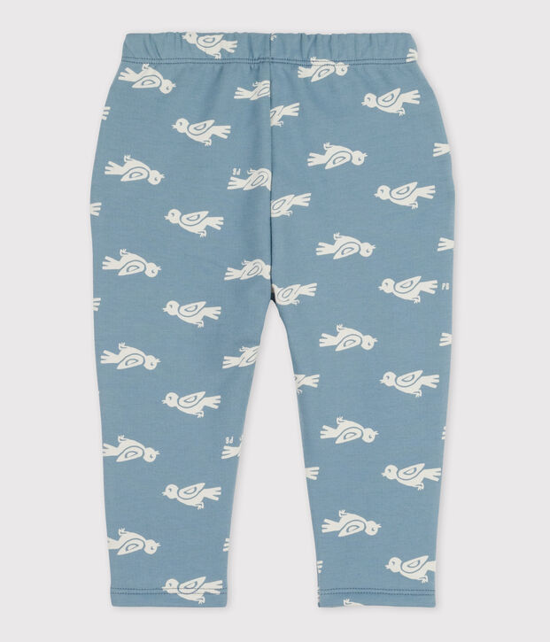 Babyhose aus Molton mit Print blau/weiss