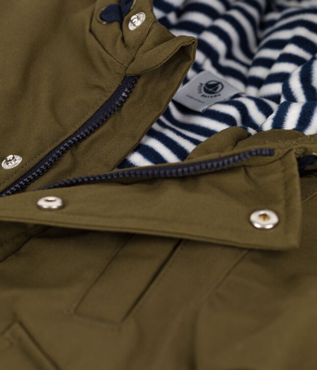 Wasseabweisende Baby-Parka gr&uuml;n