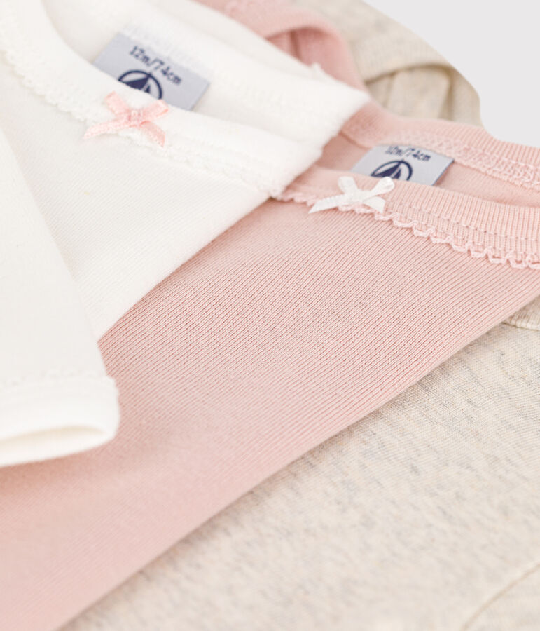 Lang&auml;rmlige Baby-Bodys aus Baumwolle im 3er-Set variante 1