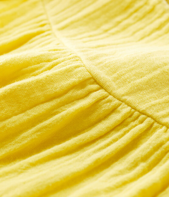 Baby-Kleid aus Bio-Baumwollgaze gelb ORGE