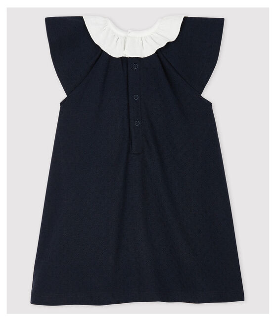 Baby-Bodykleid mit Kragen für Mädchen blau SMOKING